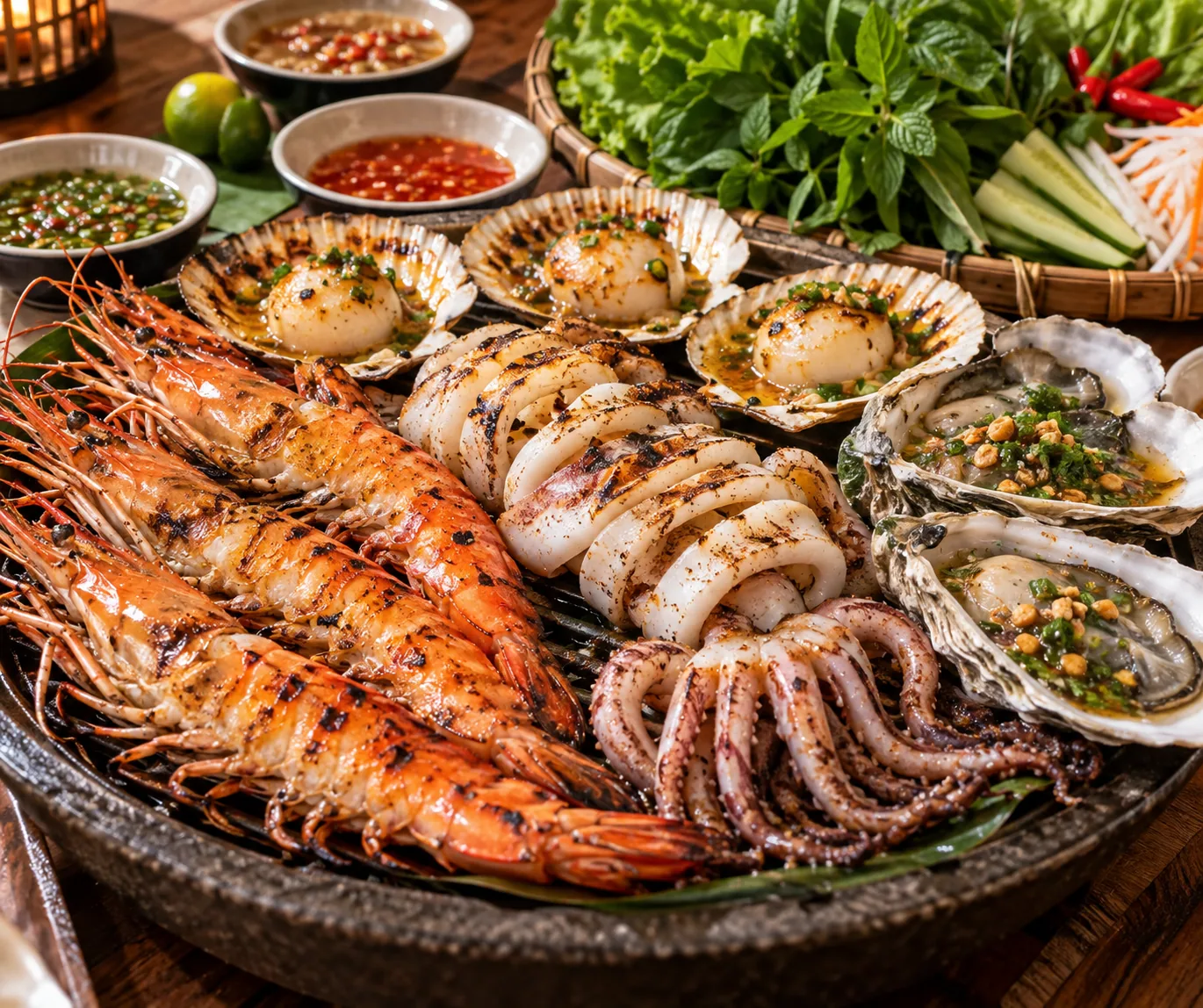 Ảnh minh họa riêng cho món Tôm nướng muối ớt